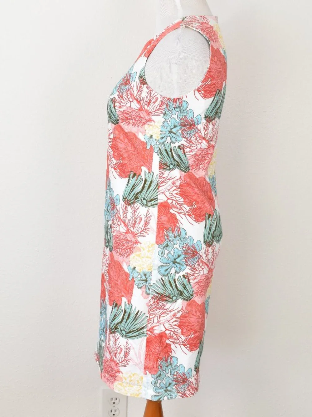 Persifor Margot Sheath Dress Coral Reef Print - L - Picture 4 of 8